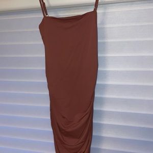 Mauve open back bow dress size small